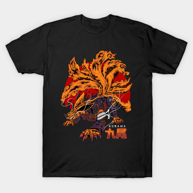 Japanesse Myth Fox T-Shirt by mazyoy